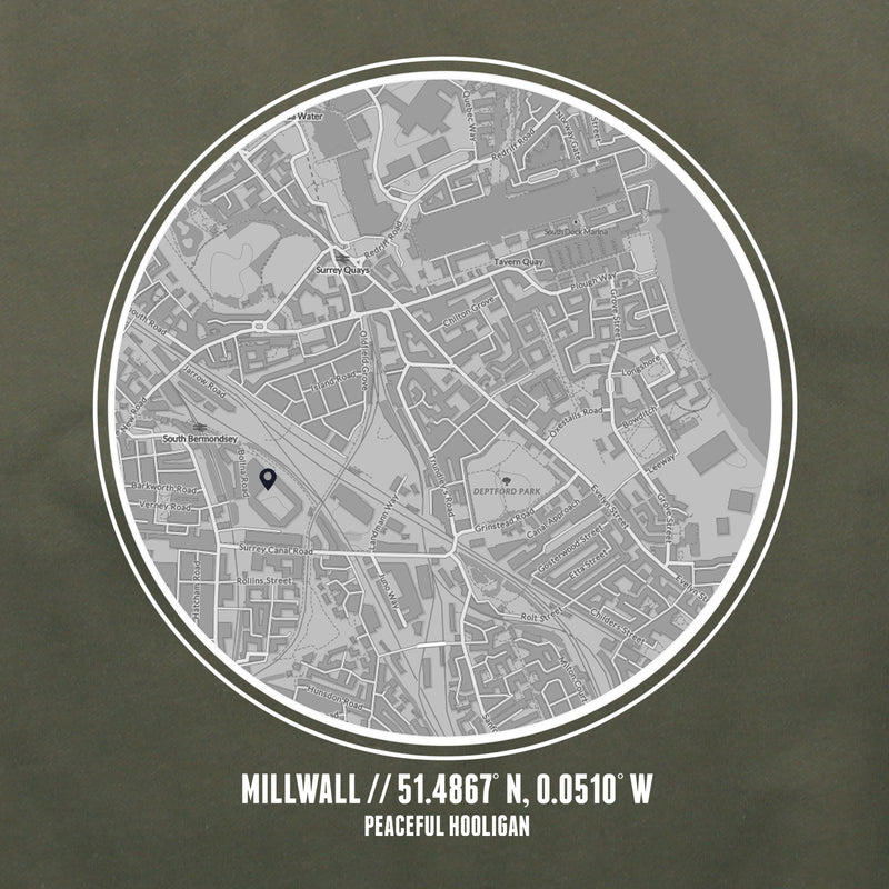 Millwall Location Hoodie Olive