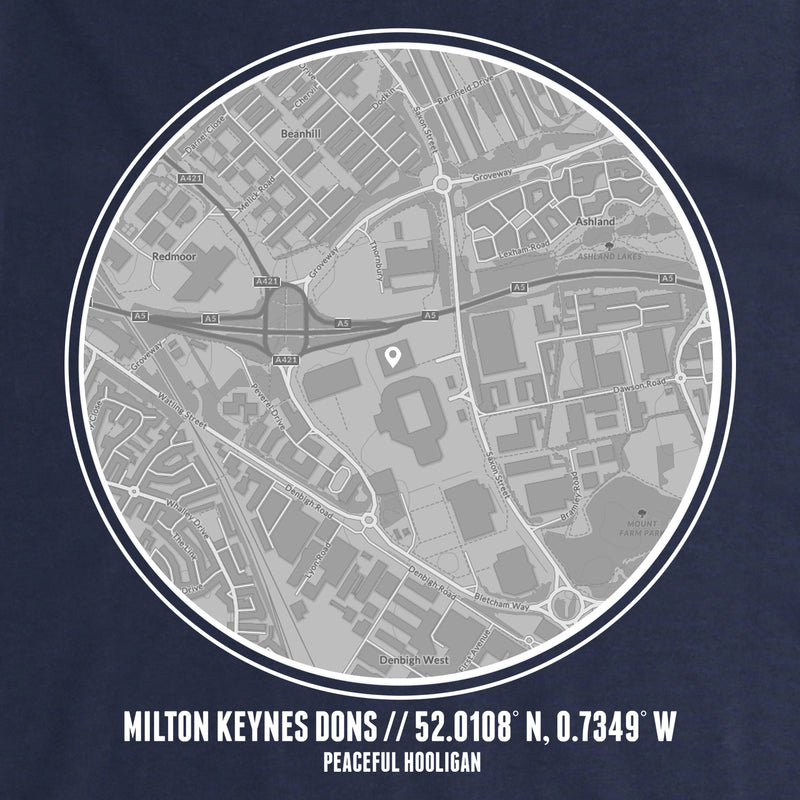 Milton Keynes Dons Location Hoodie Navy