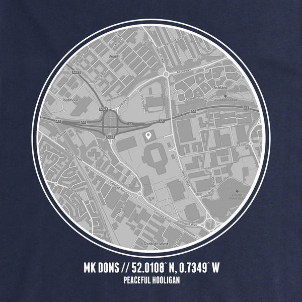 Milton Keynes Dons Location T-Shirt Navy