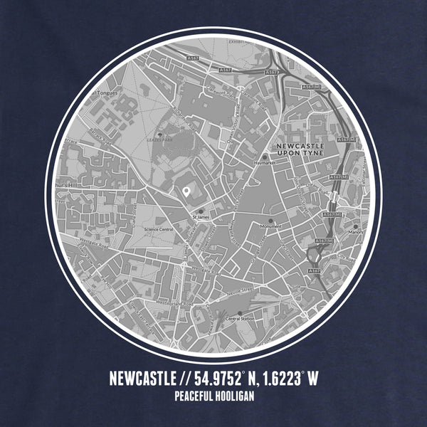 Newcastle United Location Sweatshirt Navy - Peaceful Hooligan 