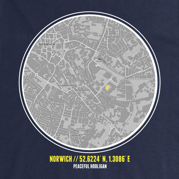 Norwich City Location Hoodie Navy