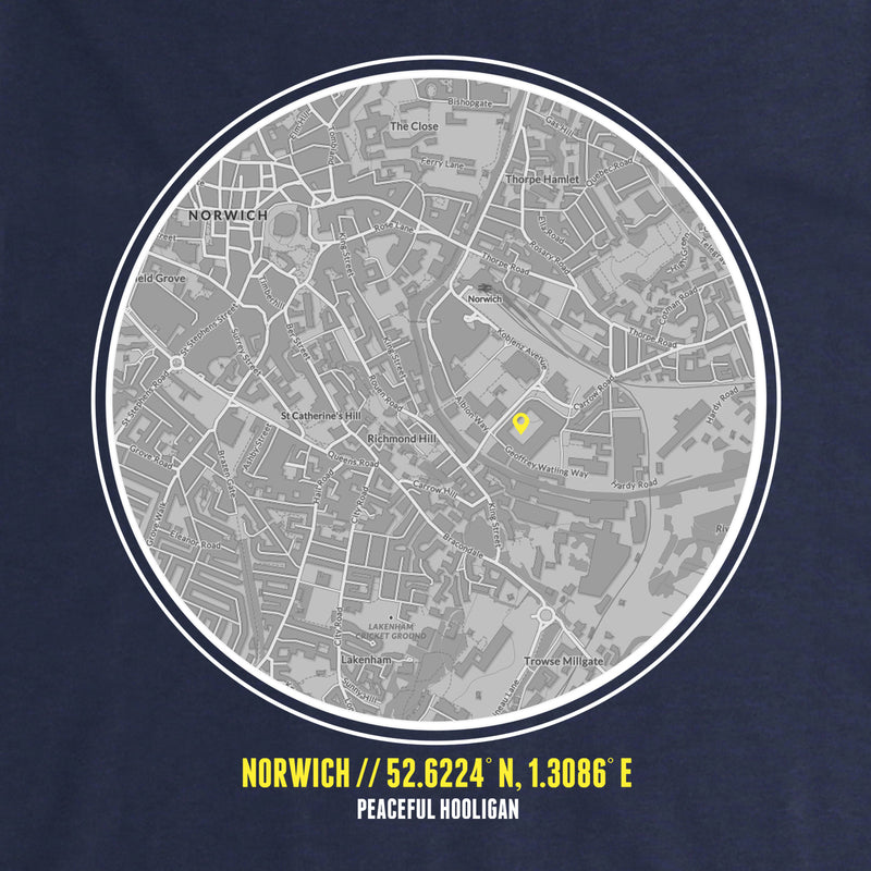 Norwich City Location T-Shirt Navy