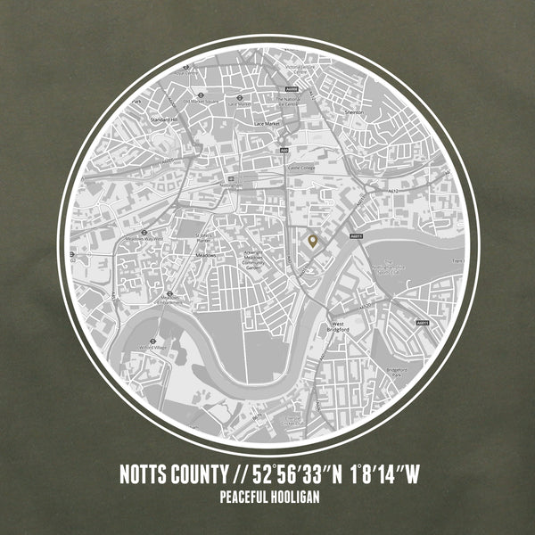 Notts County Location Hoodie Olive