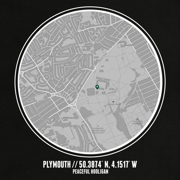 Plymouth Location T-Shirt Black