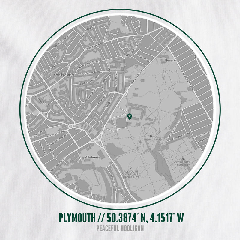 Plymouth Location T-Shirt White