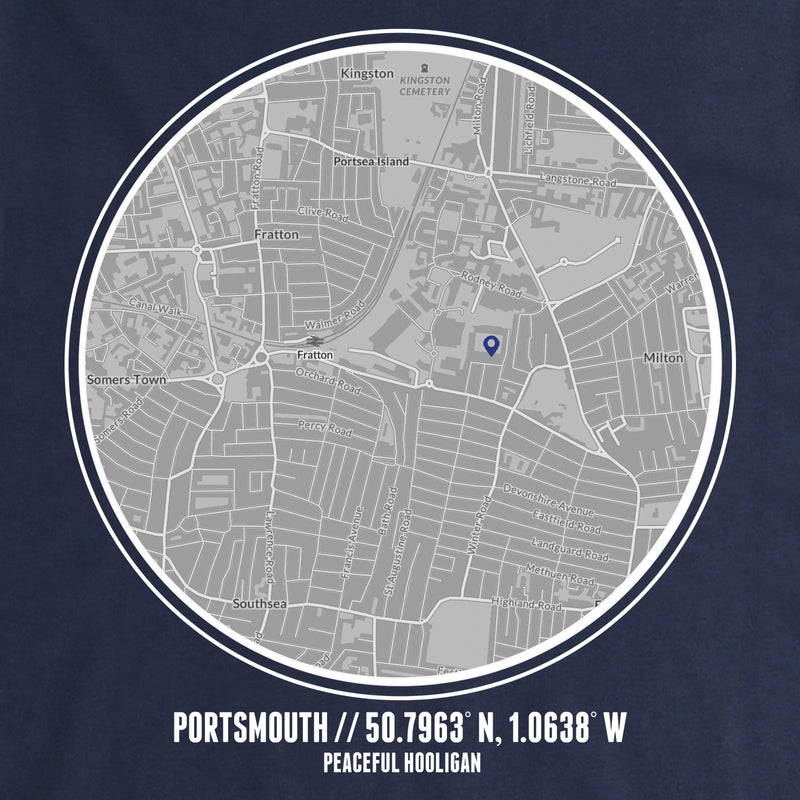 Portsmouth Location Hoodie Navy