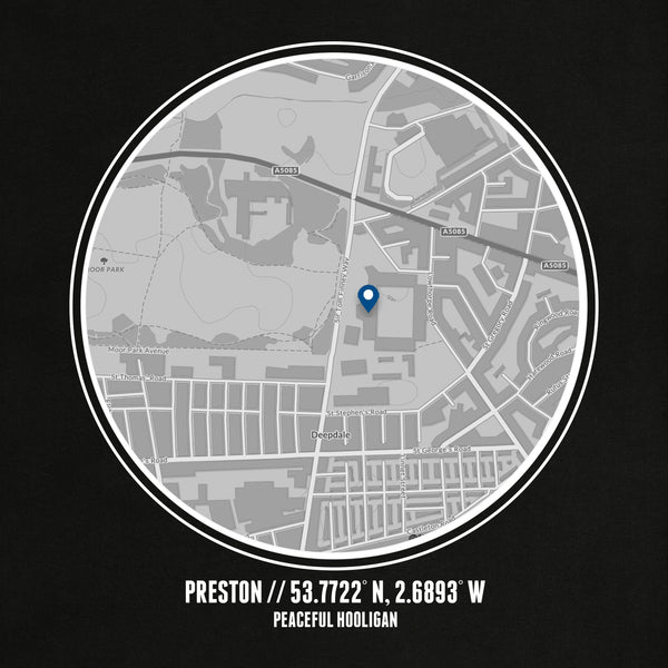 Preston North End Location T-Shirt Black