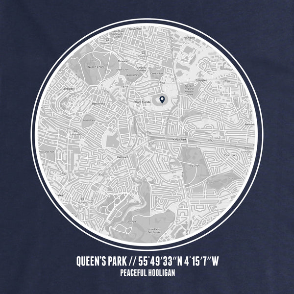 Queens Park FC Location T-Shirt Navy