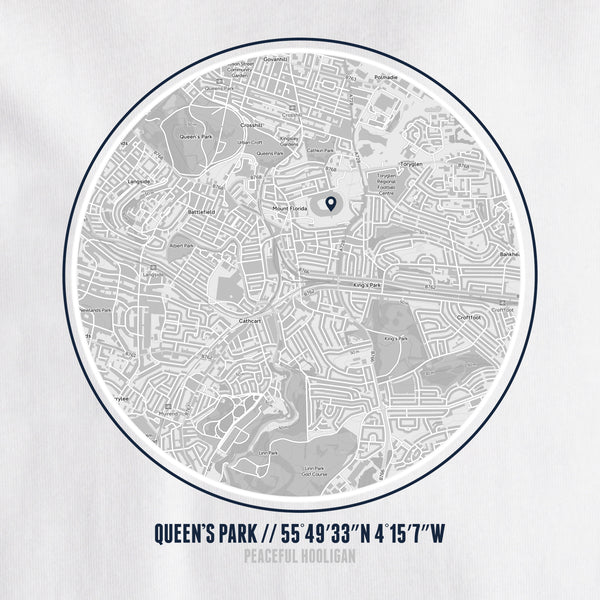 Queens Park FC Location T-Shirt White