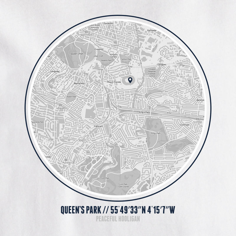 Queens Park FC Location T-Shirt White