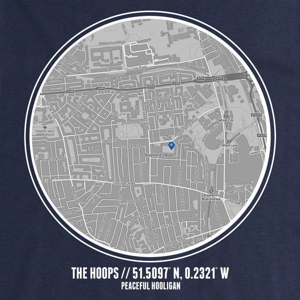 The Hoops Location Hoodie Navy