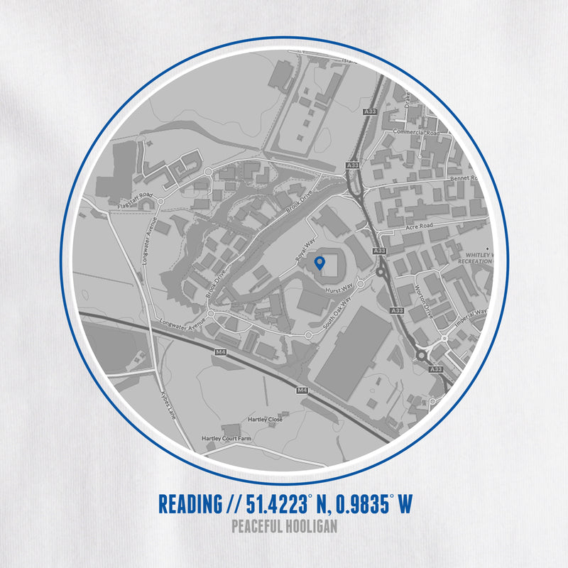 Reading Location T-Shirt White - Peaceful Hooligan 