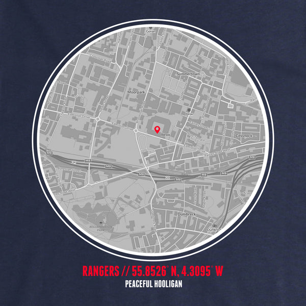 Rangers FC Location T-Shirt Navy