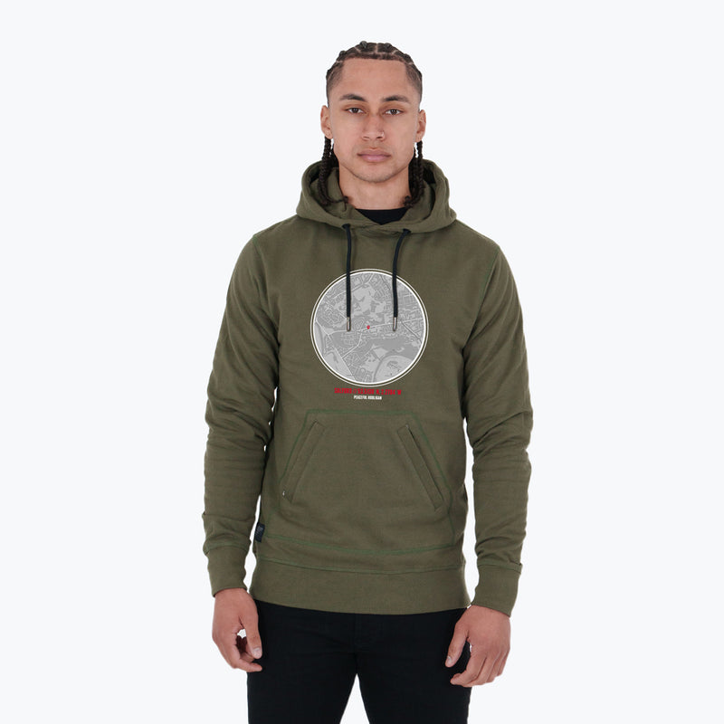 Salford City Location Hoodie Olive - Peaceful Hooligan 