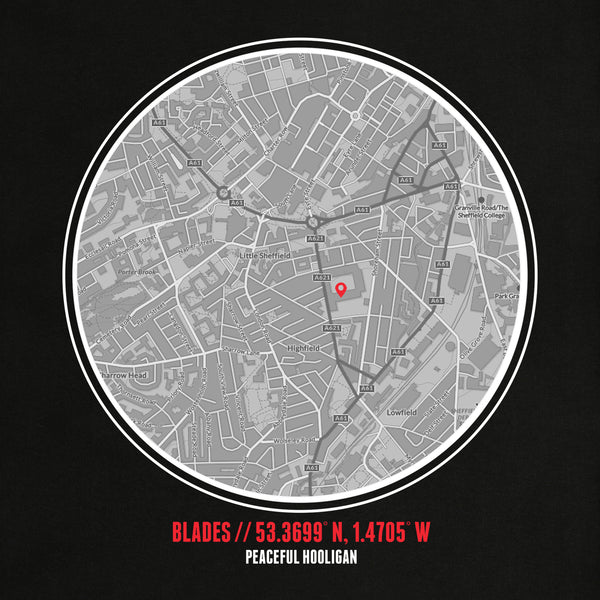 The Blades Location Hoodie Black