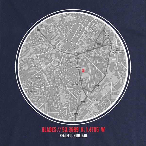 The Blades Location Hoodie Navy