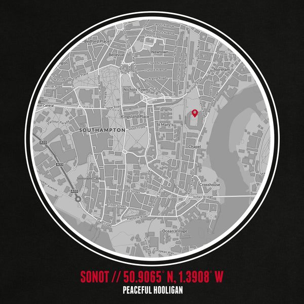 Southampton Location T-Shirt Black