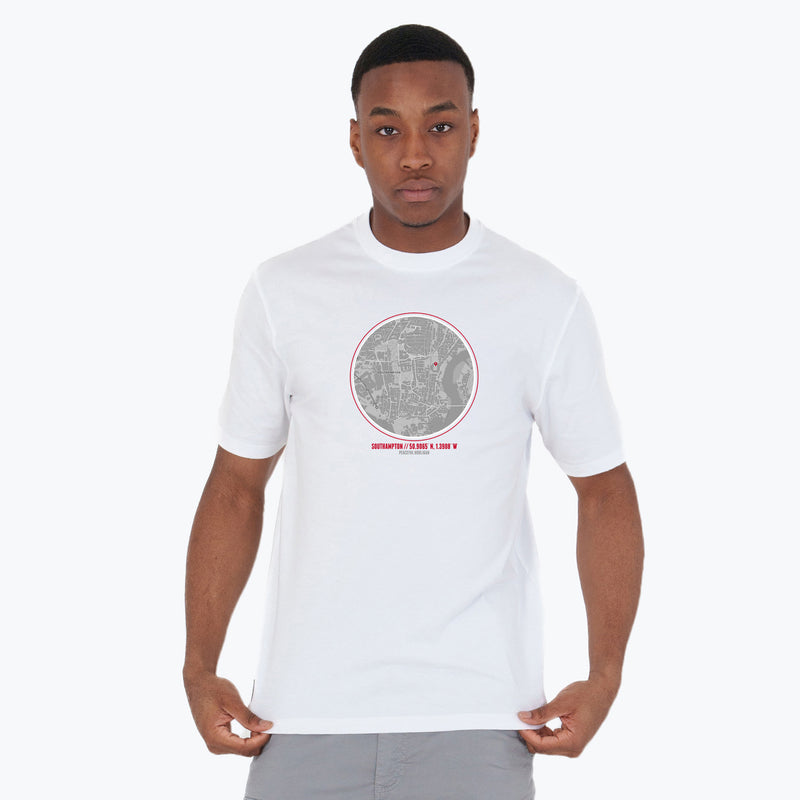 Southampton Location T-Shirt White - Peaceful Hooligan 