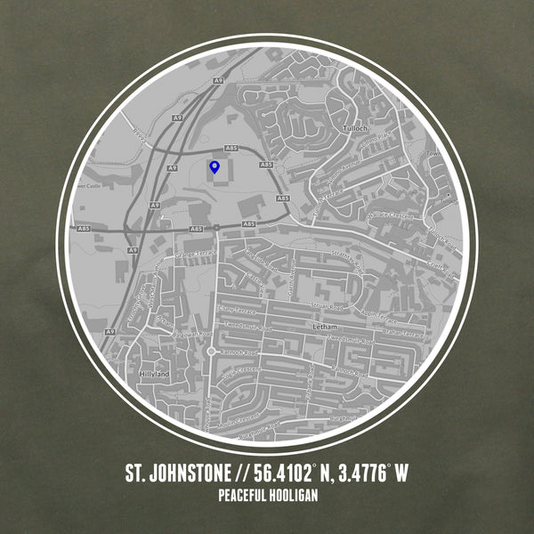 St Johnstone Location Hoodie Olive