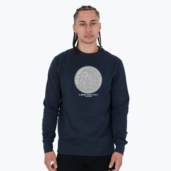 St Johnstone Location Sweatshirt Navy - Peaceful Hooligan 