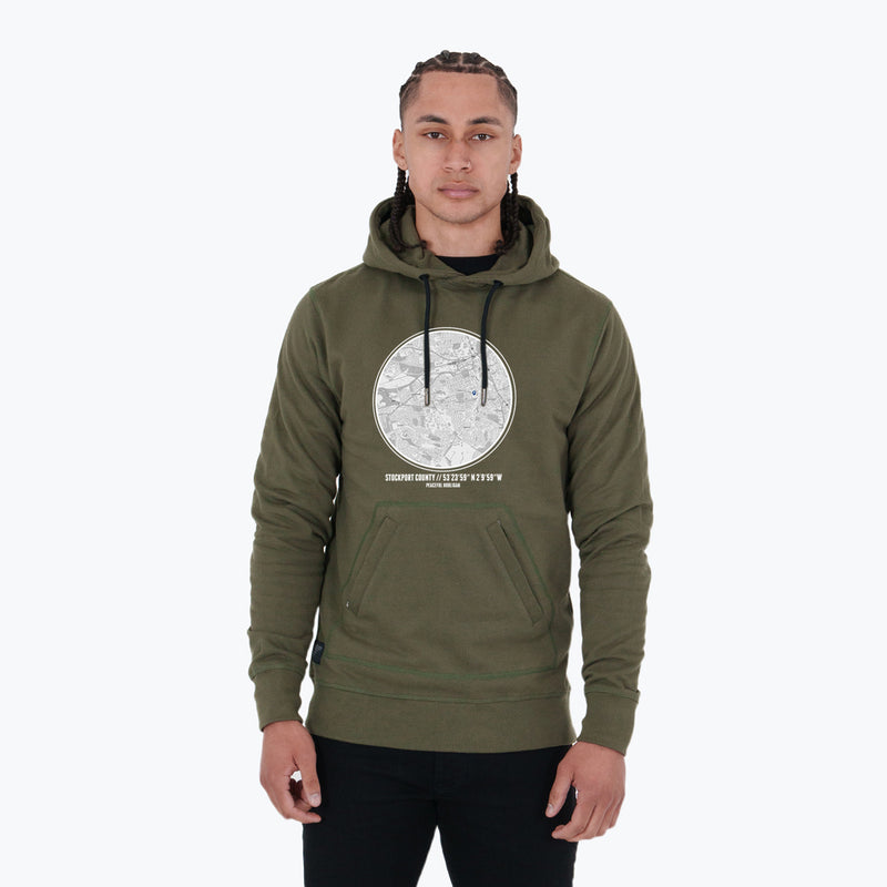 Stockport County Location Hoodie Olive