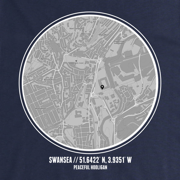 Swansea Location Hoodie Navy