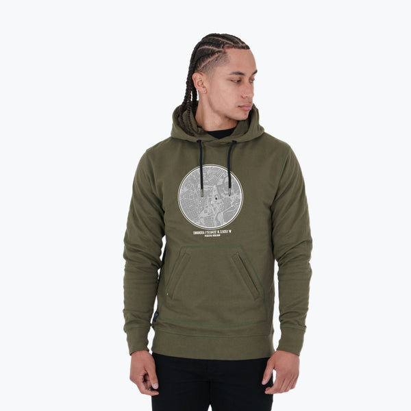 Swansea Location Hoodie Olive