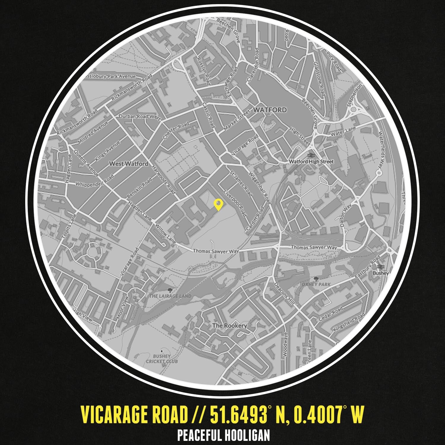 PODLOCATIONWATFRDATHLOTHHODBLKBUND_Black_Vicarage_Road_Location2