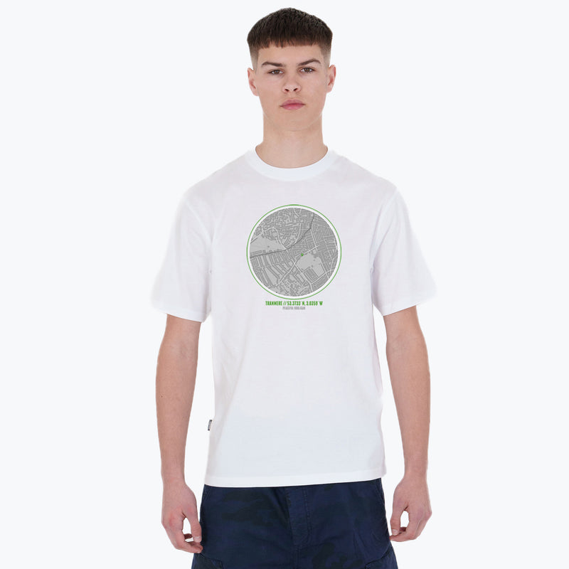 Tranmere Rovers Location T-Shirt White - Peaceful Hooligan 