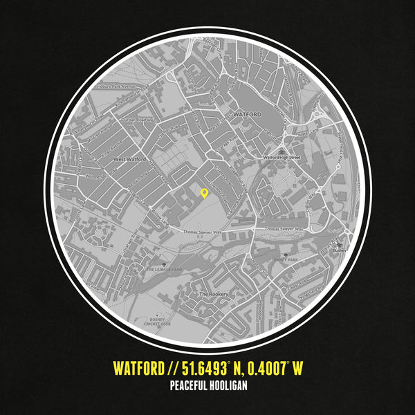 Watford Location T-Shirt Black