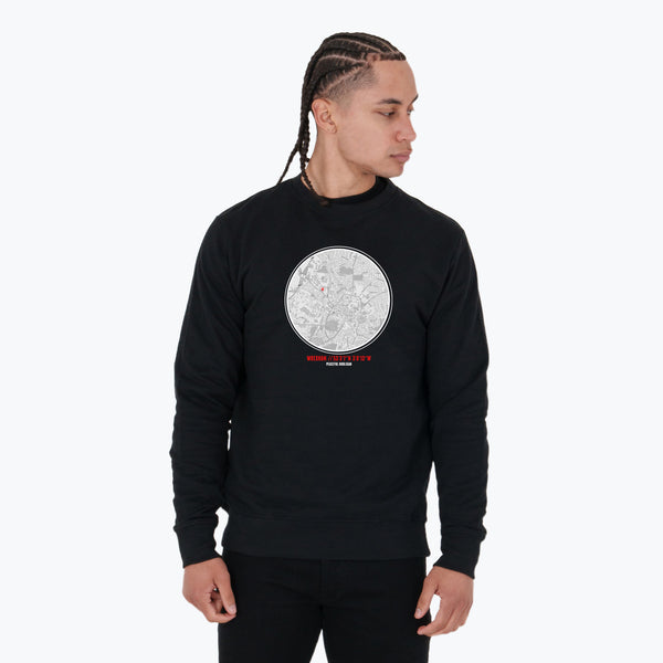 Wrexham Location Sweatshirt Black - Peaceful Hooligan 