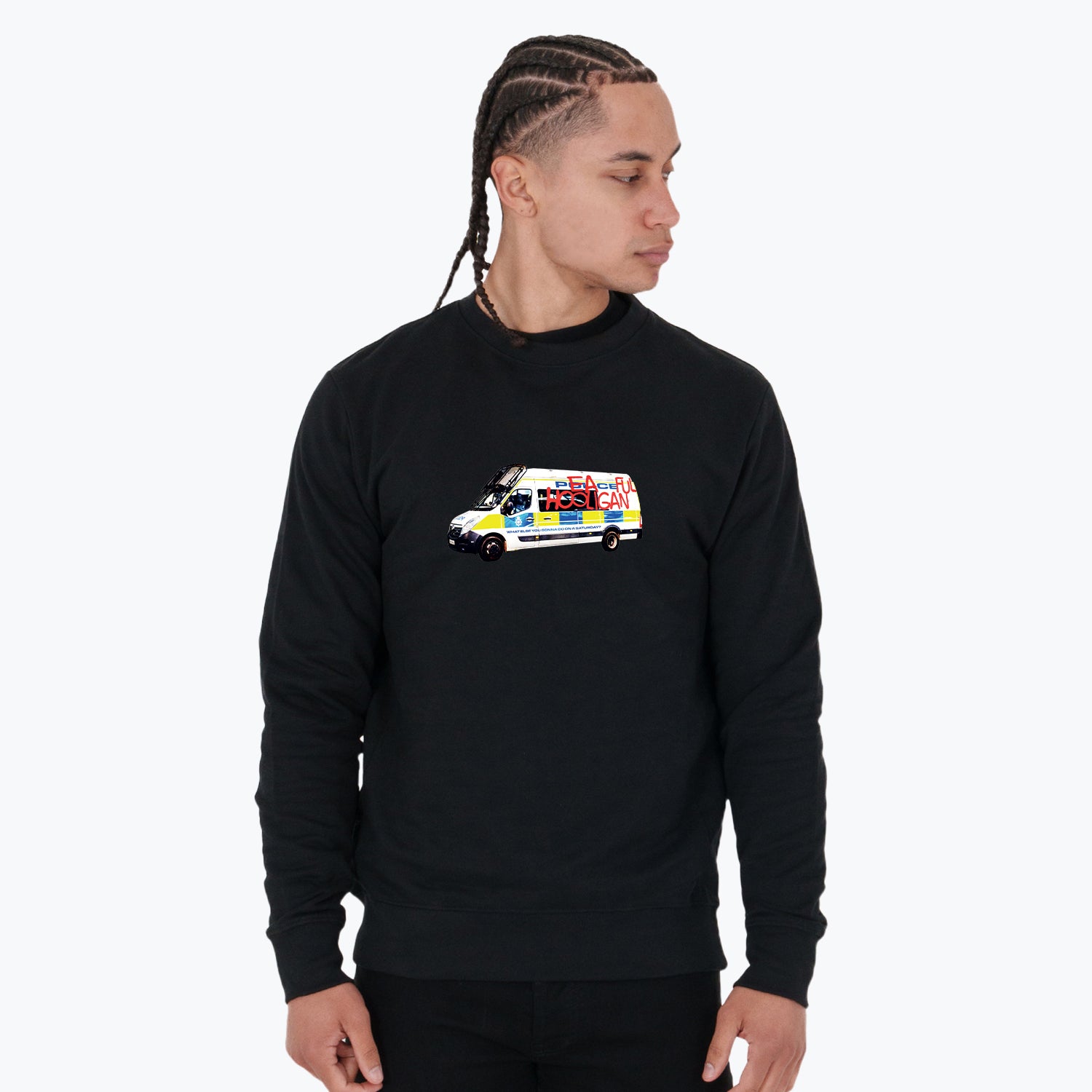 Policeful Sweatshirt Black - Peaceful Hooligan 