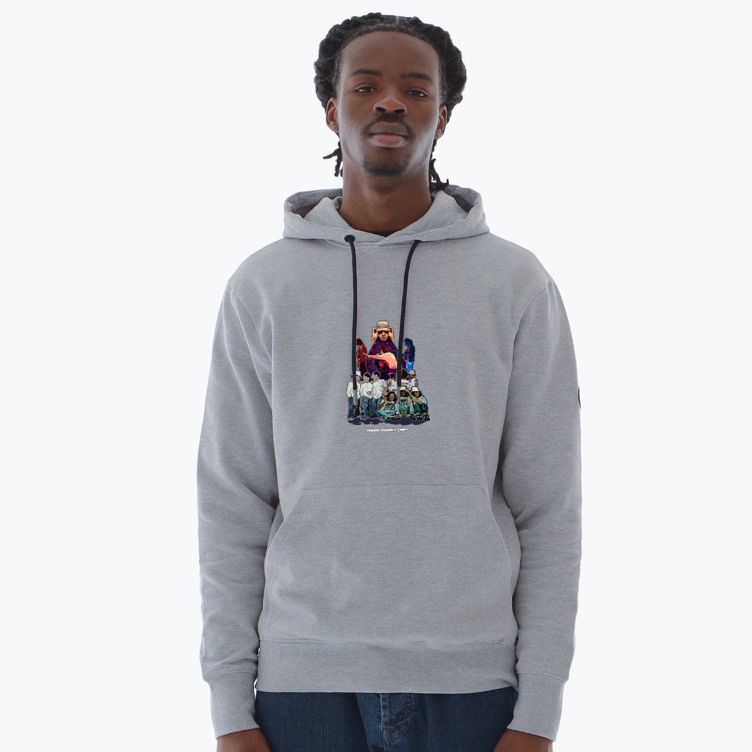 Spike Island Hoodie Marl Grey