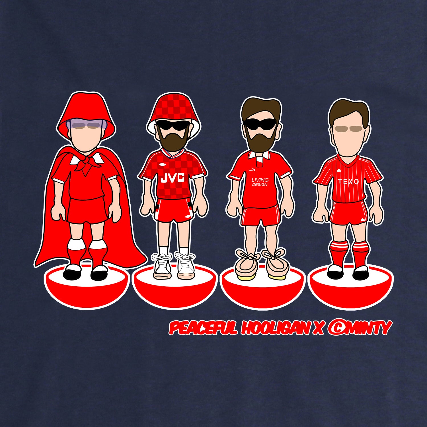 Aberdeen Subbuteo Sweatshirt Navy - Peaceful Hooligan 