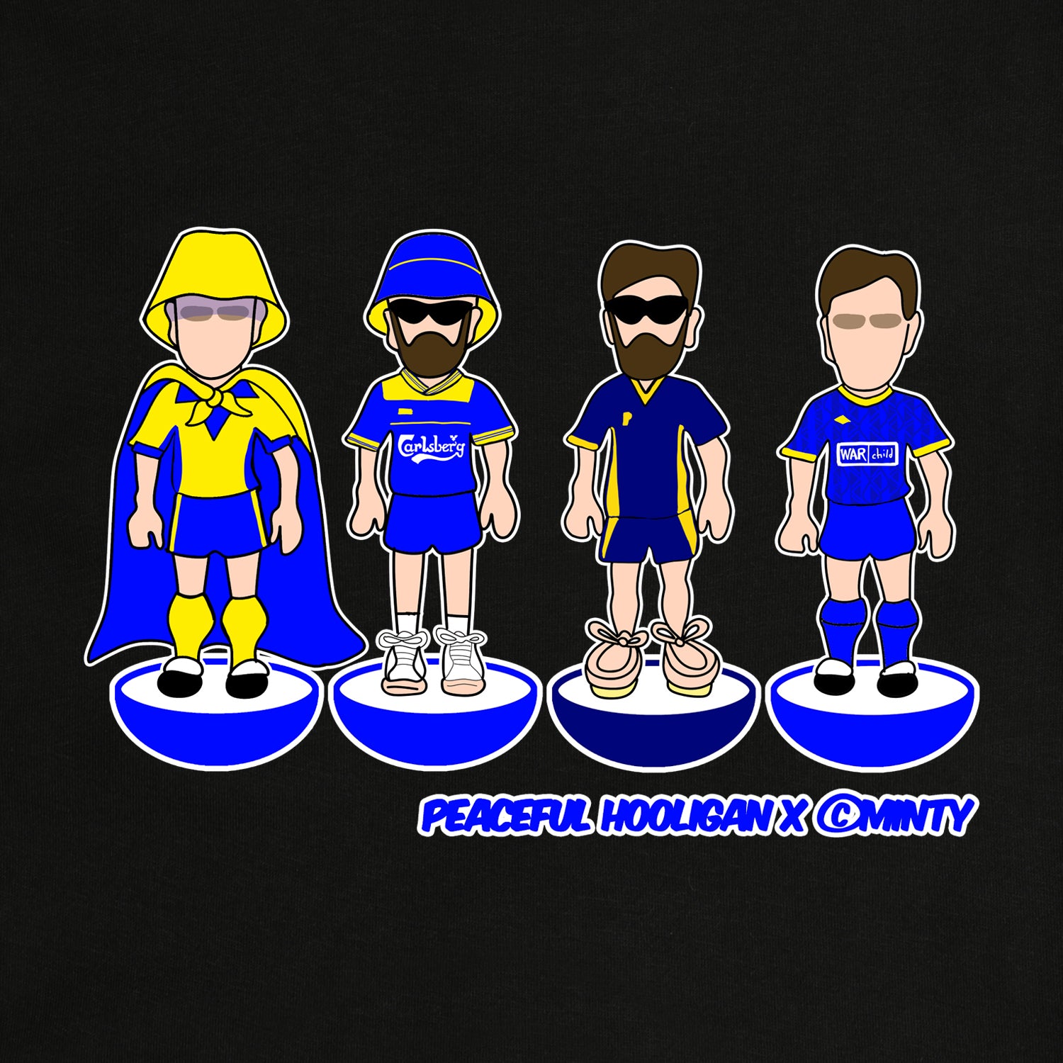 The Dons Subbuteo Sweatshirt Black - Peaceful Hooligan 