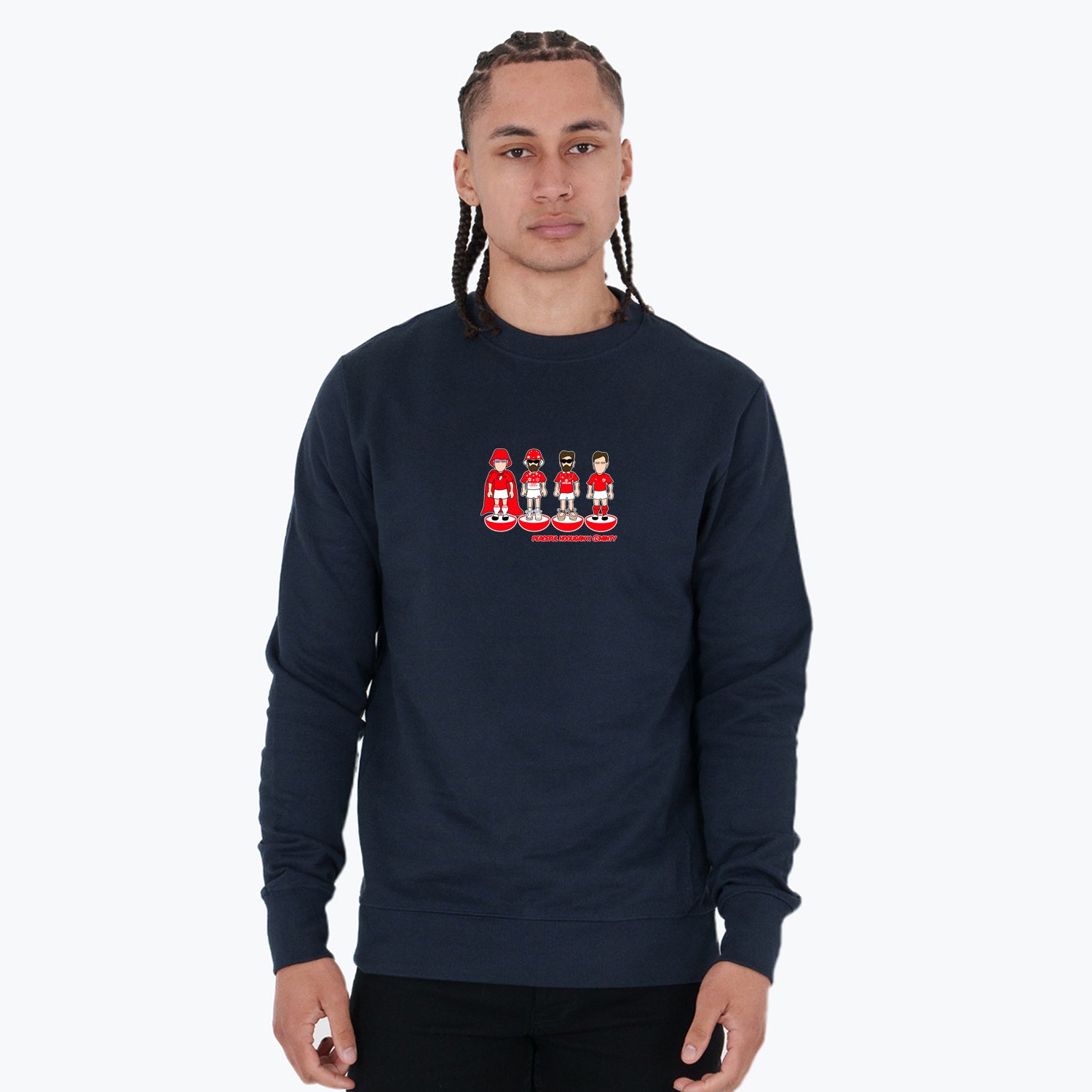 Barnsley Subbuteo Sweatshirt Navy - Peaceful Hooligan 