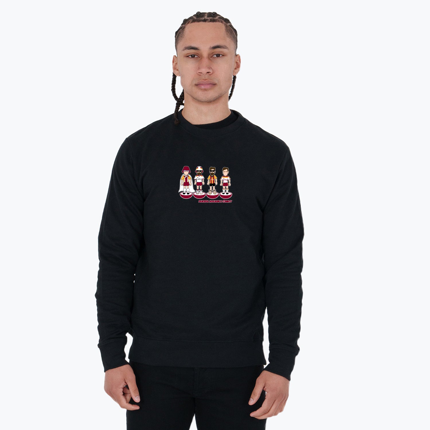 Bradford City Subbuteo Sweatshirt Black - Peaceful Hooligan 