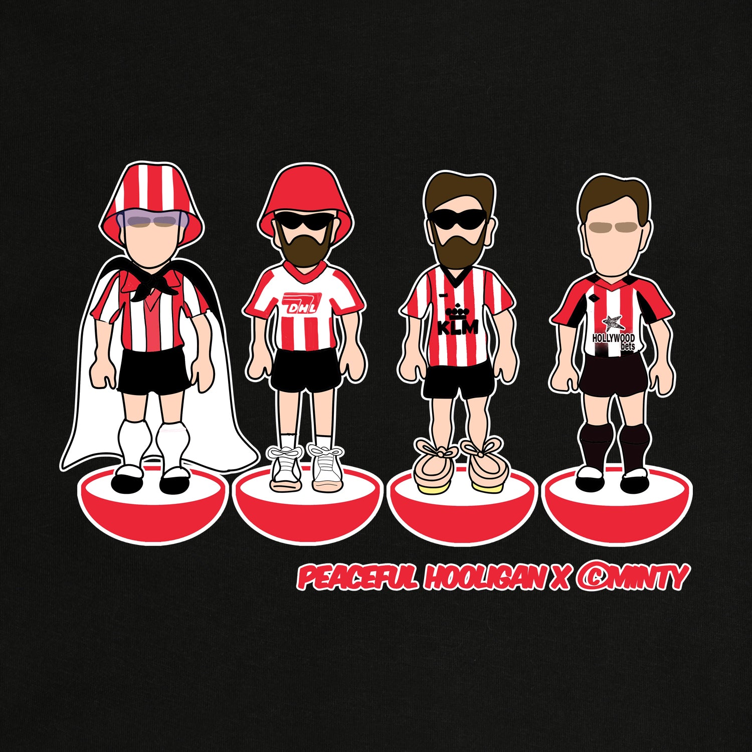 Brentford Subbuteo Sweatshirt Black - Peaceful Hooligan 