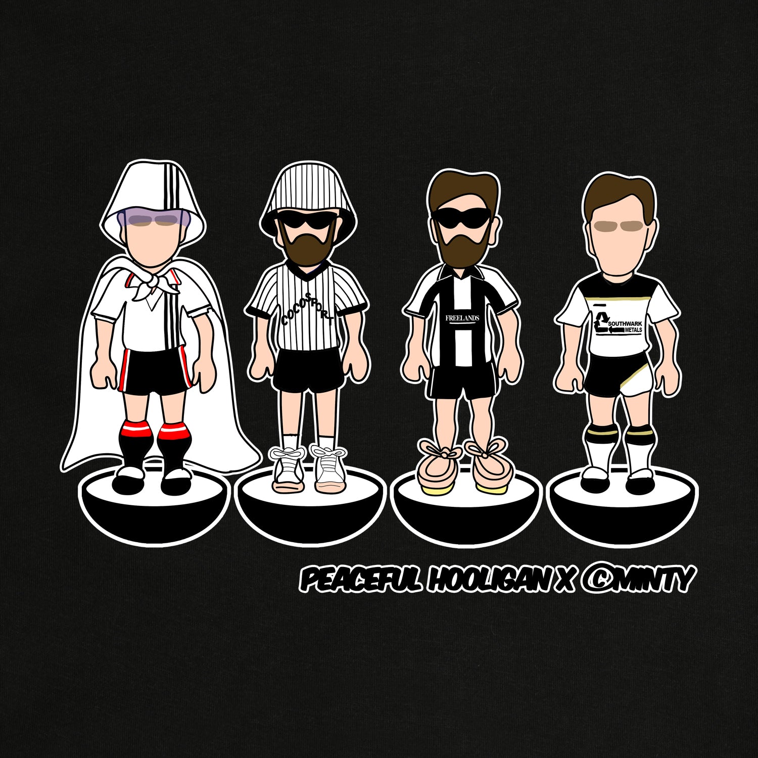 Bromley Subbuteo Sweatshirt Black - Peaceful Hooligan 