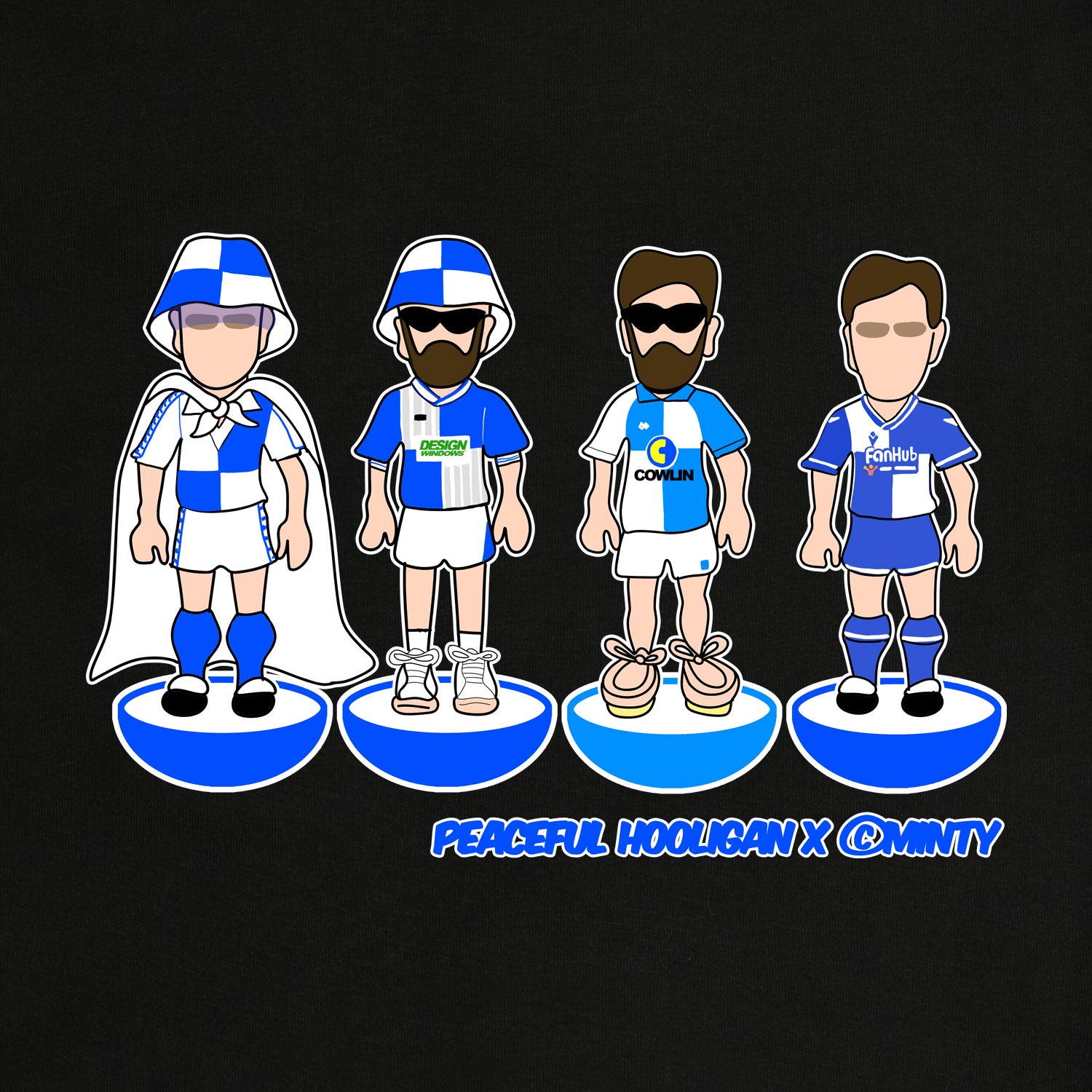 Rovers Subbuteo Sweatshirt Black - Peaceful Hooligan 