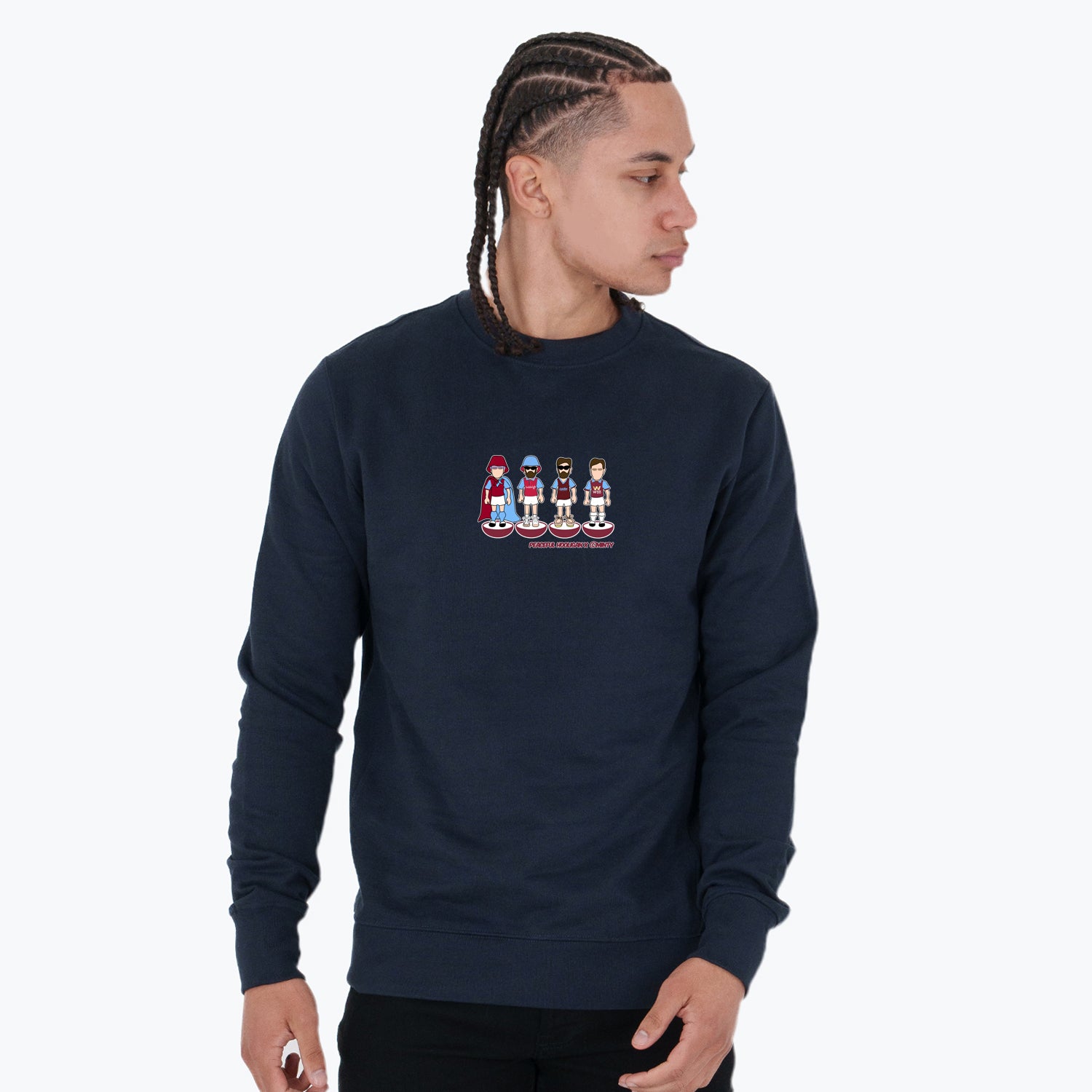 Burnley Subbuteo Sweatshirt Navy - Peaceful Hooligan 