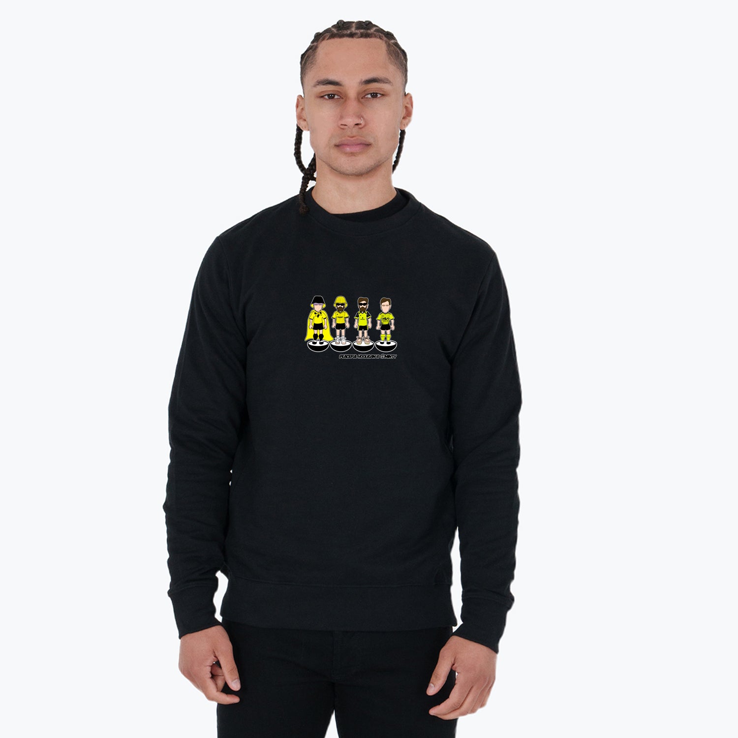 Burton Albion Subbuteo Sweatshirt Black - Peaceful Hooligan 