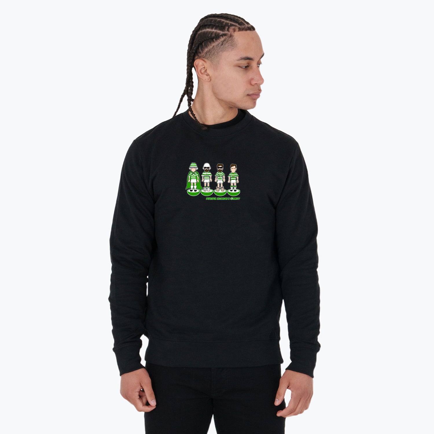 Celtic Subbuteo Sweatshirt Black - Peaceful Hooligan 