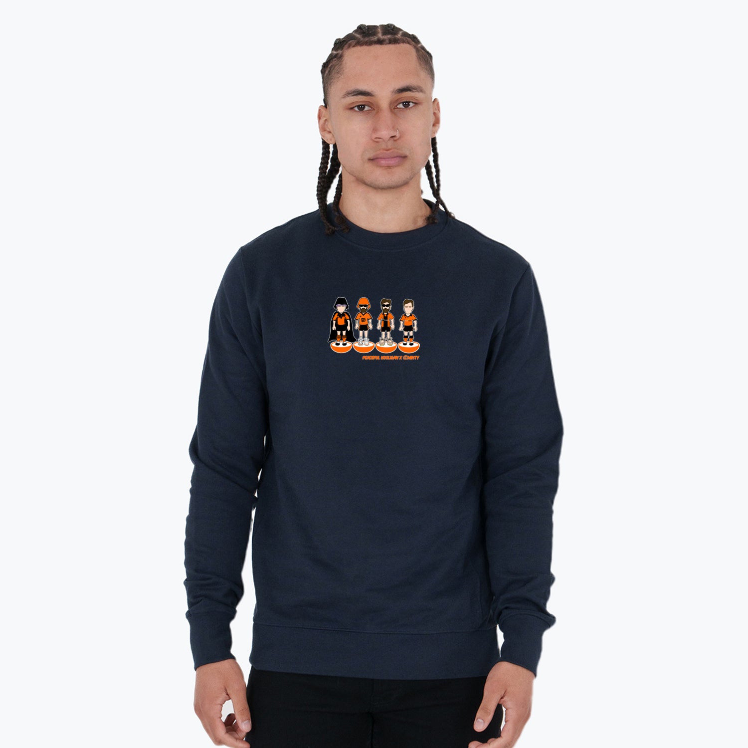 Dundee Utd Subbuteo Sweatshirt Navy - Peaceful Hooligan 