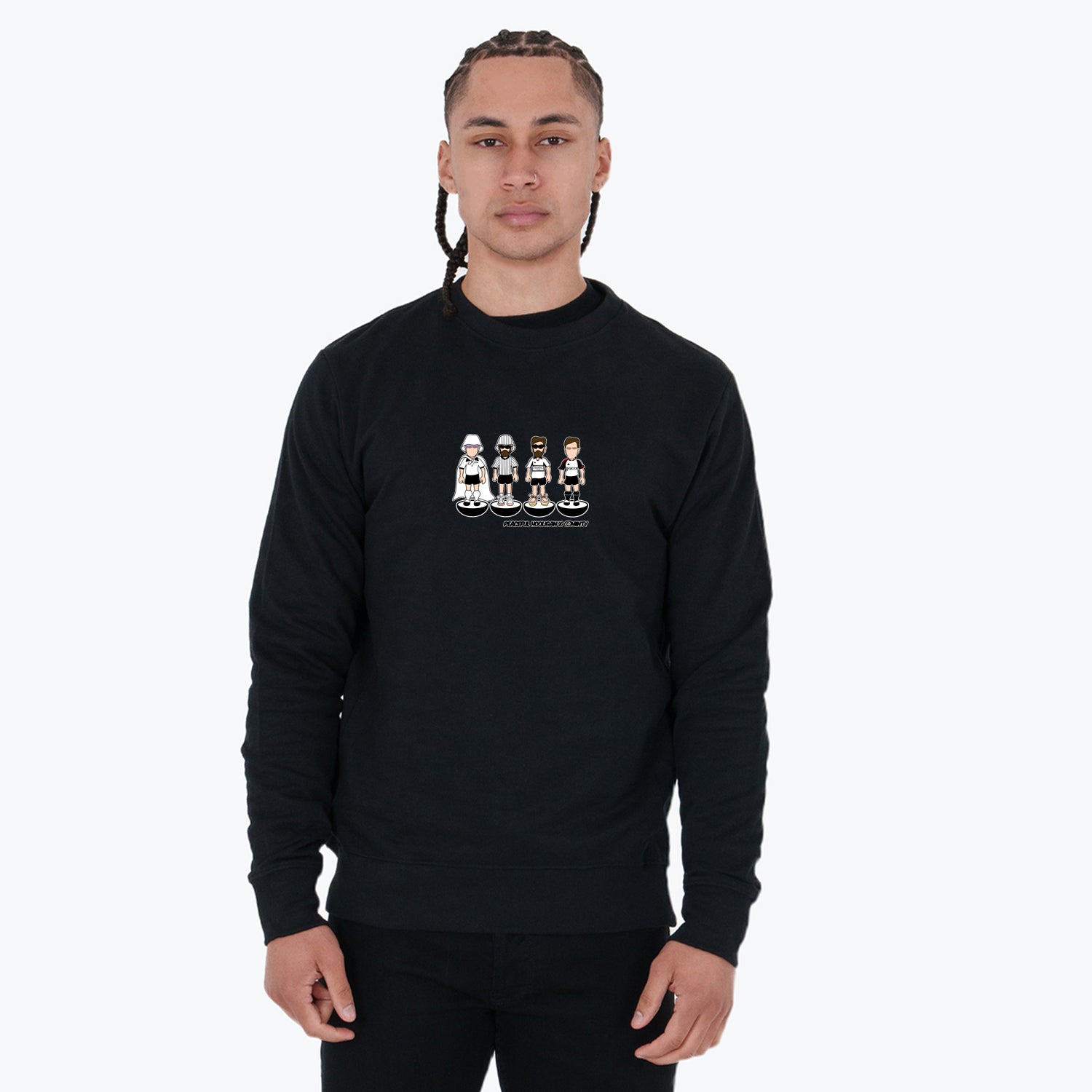 Fulham Subbuteo Sweatshirt Black - Peaceful Hooligan 