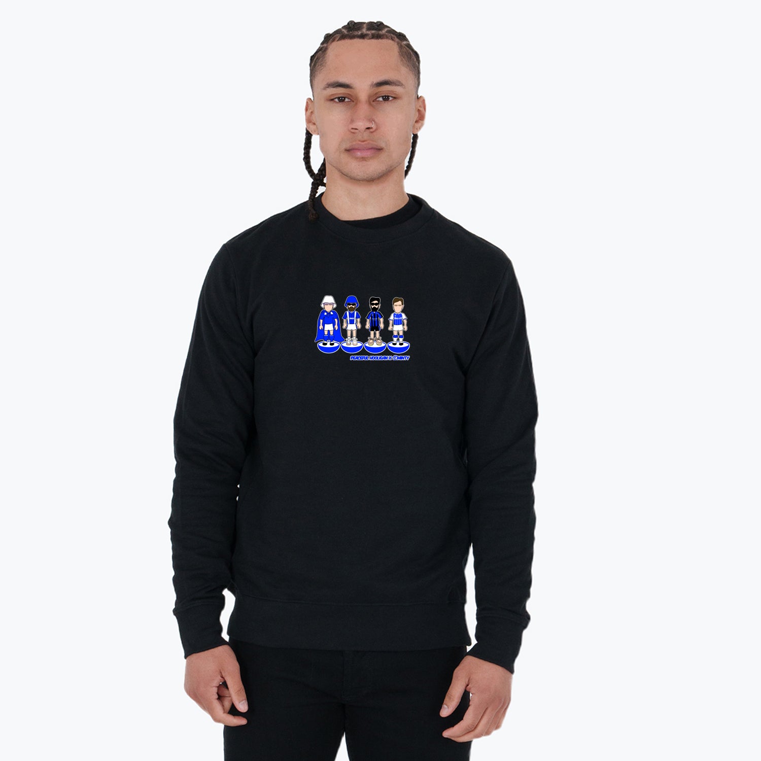 Gillingham Subbuteo Sweatshirt Black - Peaceful Hooligan 