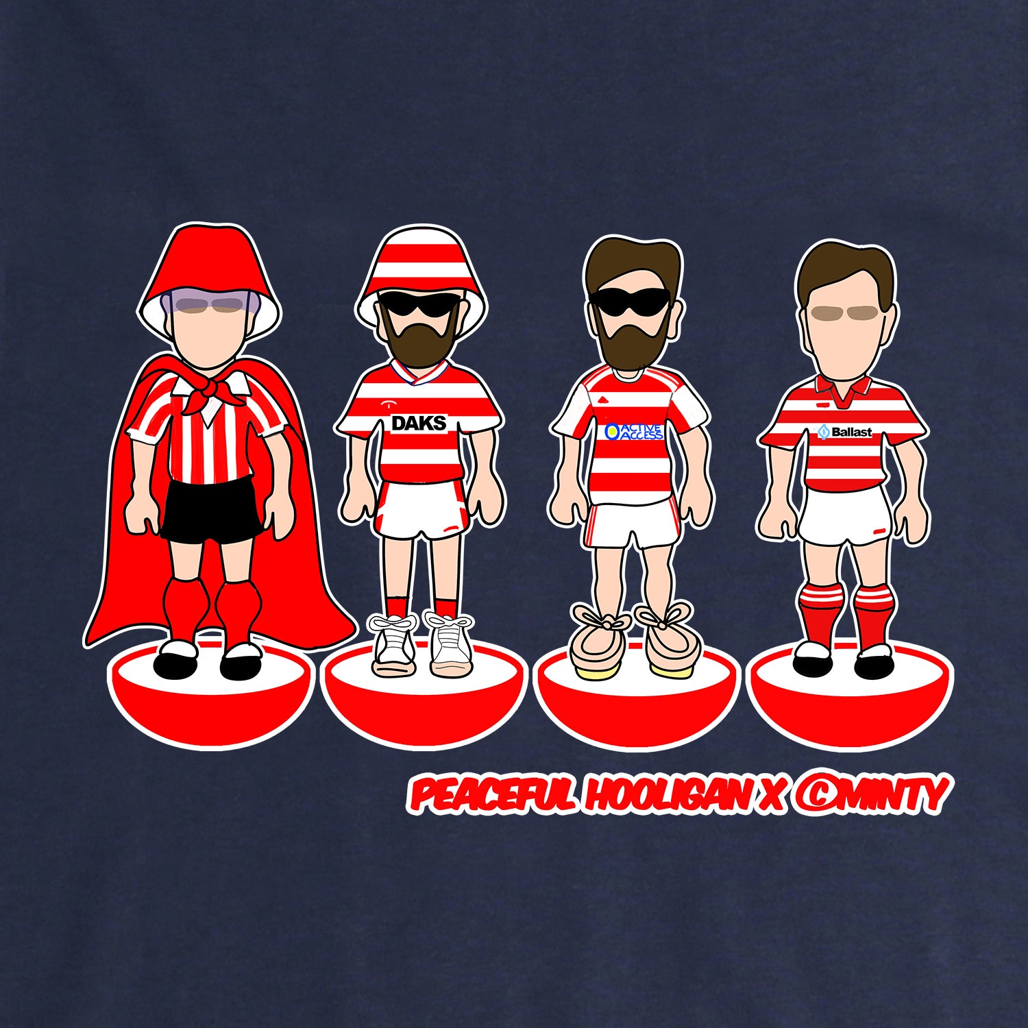 Hamilton Academical Subbuteo Sweatshirt Navy - Peaceful Hooligan 