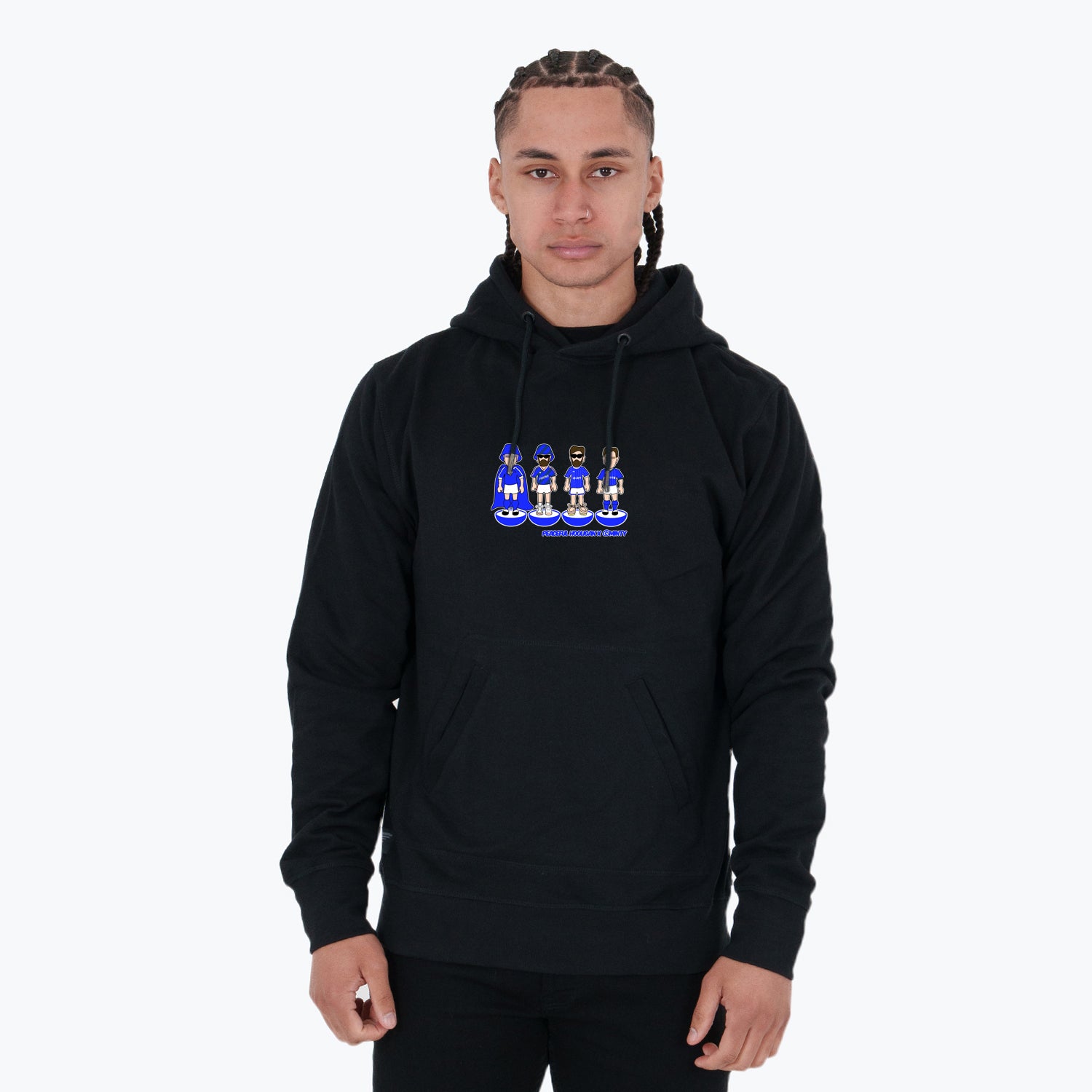 Ipswich Subbuteo Hoodie Black - Peaceful Hooligan 