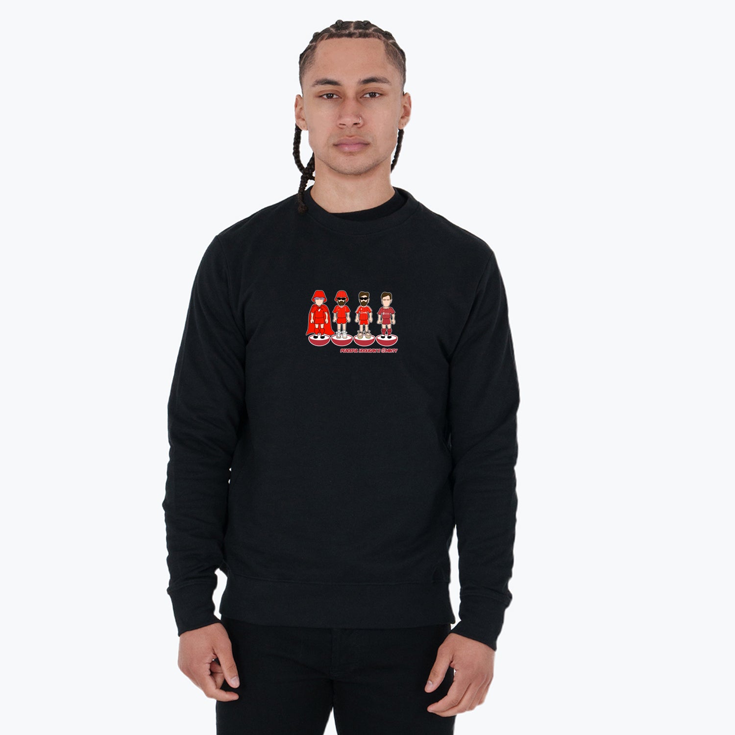 Liverpool Subbuteo Sweatshirt Black - Peaceful Hooligan 