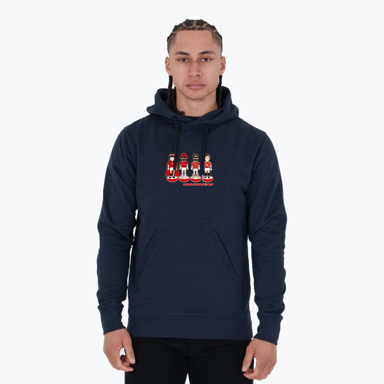 Yanited Subbuteo Hoodie Navy - Peaceful Hooligan 